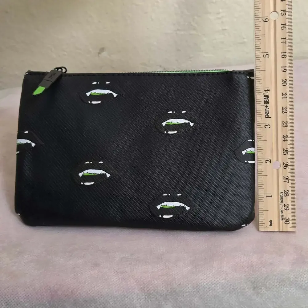 ipsy Pretty Wicked Black and Green Goth Vampire Makeup Bag